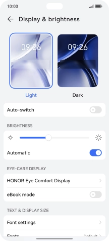 Press the indicator next to 