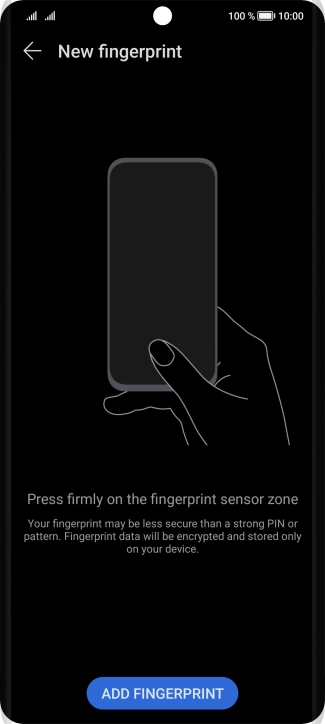 Press ADD FINGERPRINT.