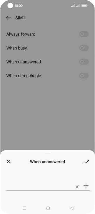 Key in +447836121121 and press the confirm icon.
