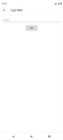 Press PIN2 and key in your PIN2. The default PIN2 is 1111.