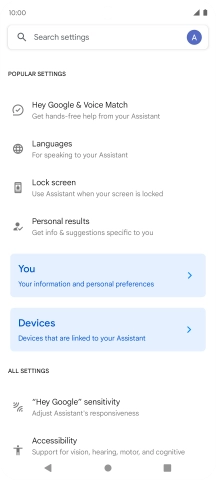 Press Hey Google and Voice Match.