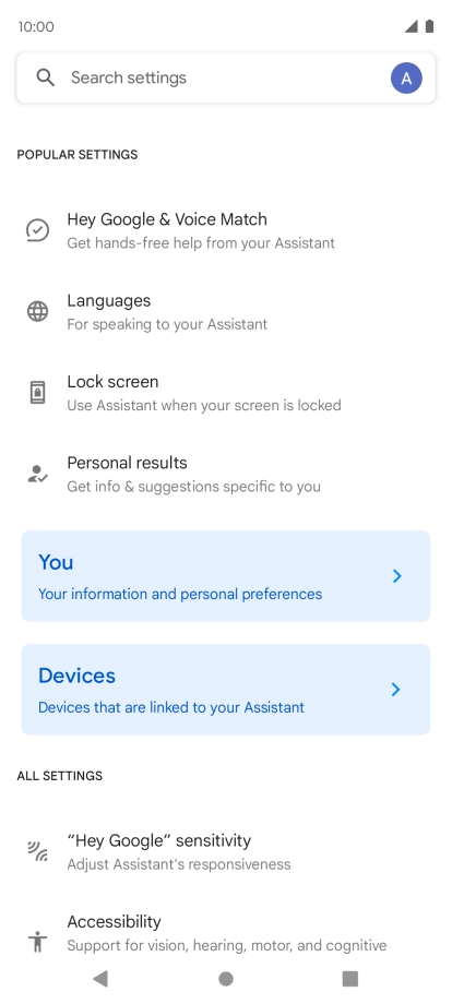 Press Hey Google and Voice Match.