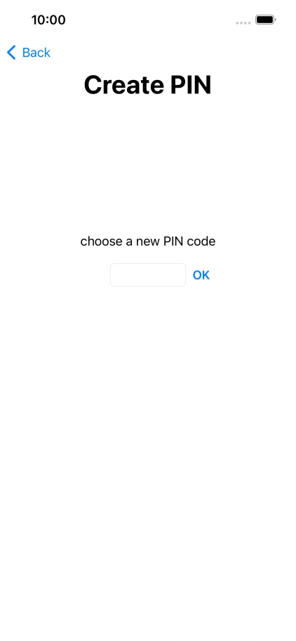 Key in a new four-digit PIN and press OK.