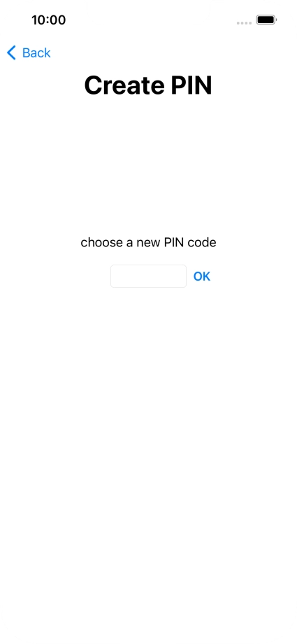 Key in a new four-digit PIN and press OK.