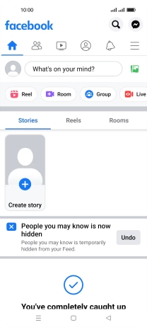 Press the text input field.