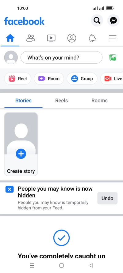 Press the text input field.