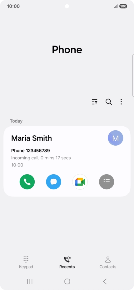 Press the menu icon.