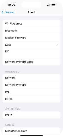 The Network Provider Lock status is displayed next to Network Provider Lock.