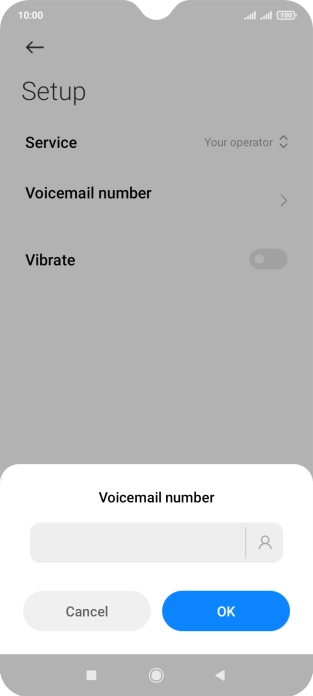 Key in +447836121121 and press OK.