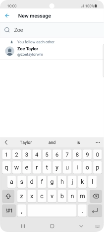 Key in the first letters of the recipient's name and press the required contact.