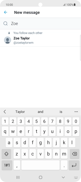 Key in the first letters of the recipient's name and press the required contact.