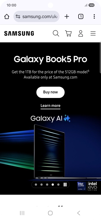 Press the menu icon. Press the menu icon.