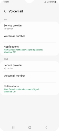 Press Voicemail number.