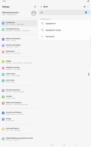 Press the menu icon.