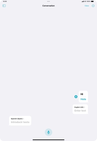 Press the menu icon.