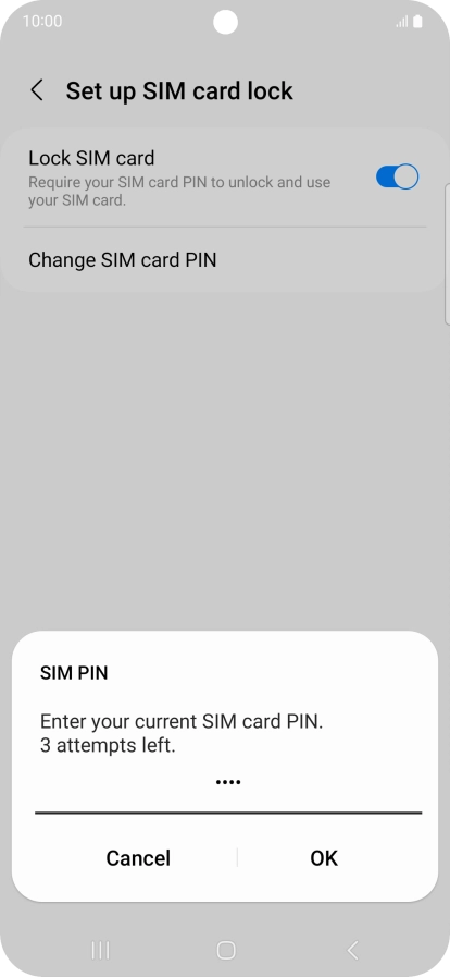 Key in your current PIN and press OK.