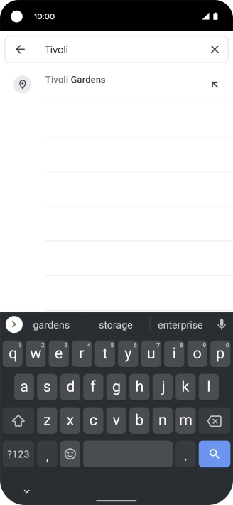Press the required destination. Press the required destination.