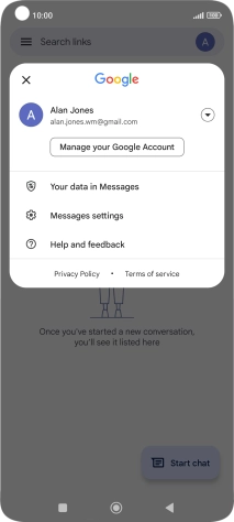 Press Messages settings.