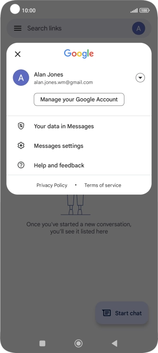 Press Messages settings.