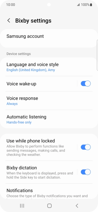Follow the instructions on the screen to select the required settings.