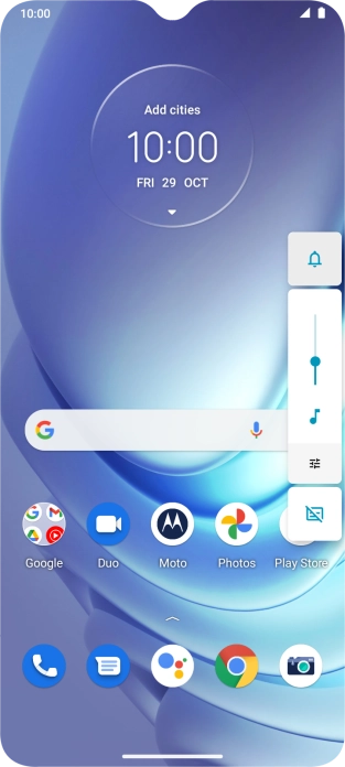 Press the sound mode icon the necessary number of times to turn vibration on or off.