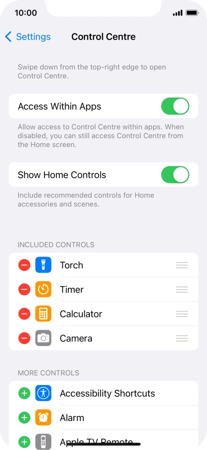 Press the indicator next to 
