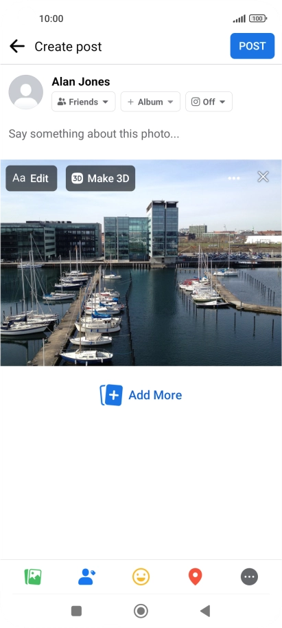 Press the text input field.