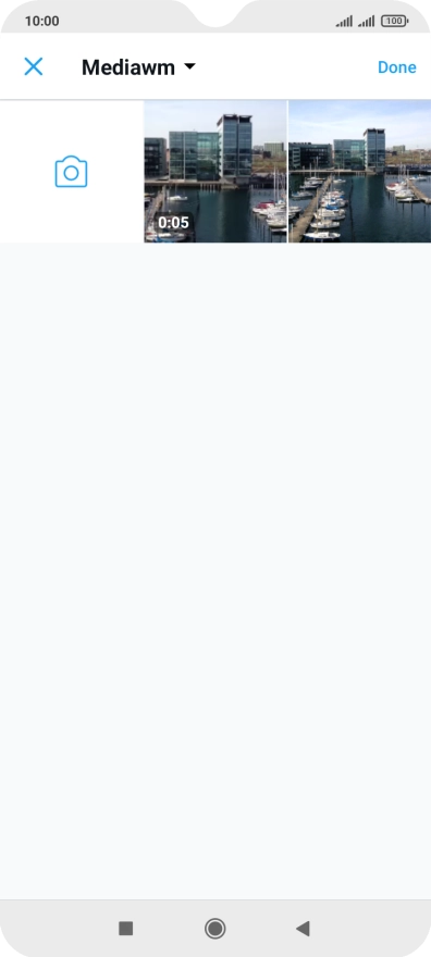 Press the required picture or video clip.