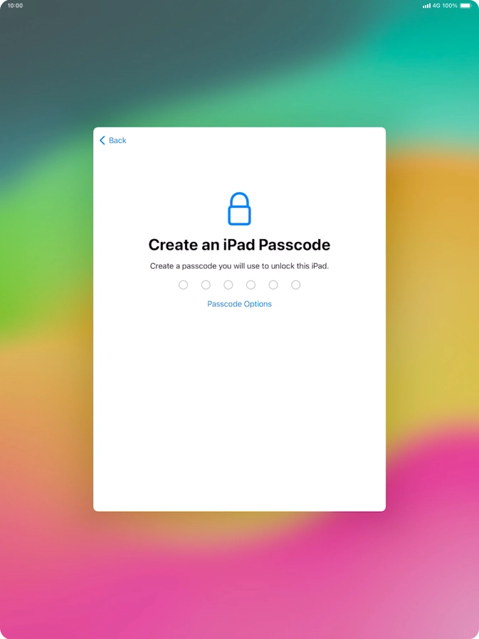Press Passcode Options. Press Passcode Options.