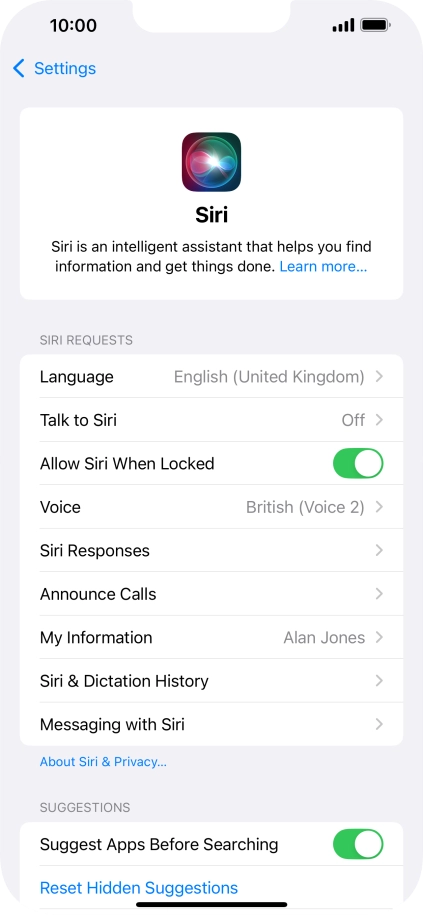 Press the indicator next to 