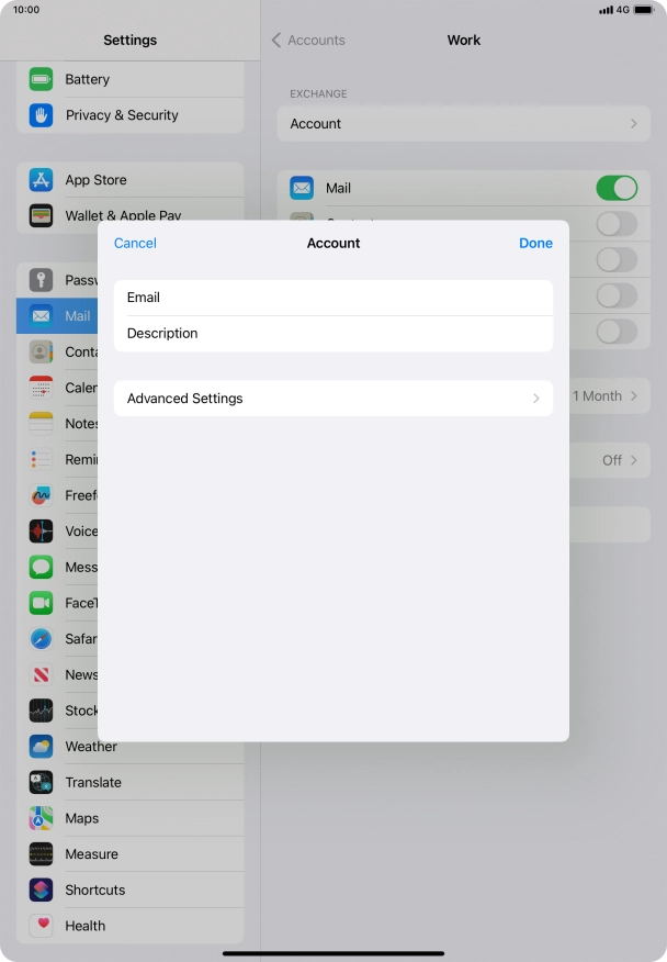 Press Advanced Settings.