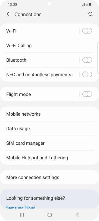 Press Mobile networks.