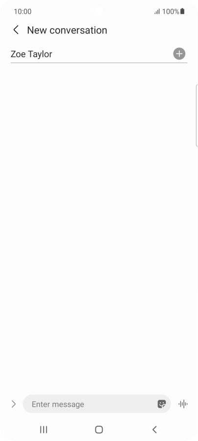 Press the text input field and write the text for your picture message.