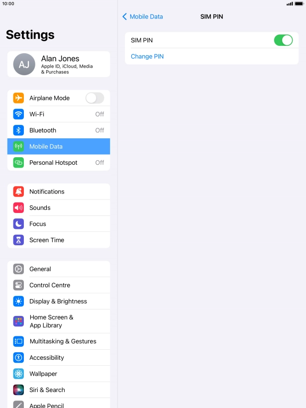 Press the indicator next to 