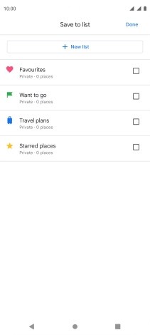 If you select New list, follow the instructions on the screen to create a new list. If you select New list, follow the instructions on the screen to create a new list.