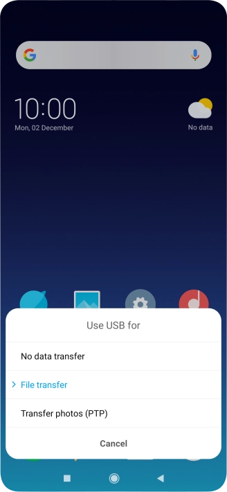 Press File transfer.
