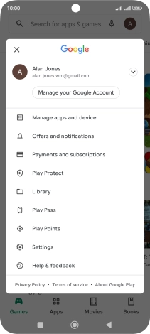 Press Manage apps and device.