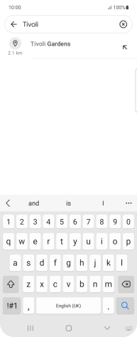 Press the required destination.
