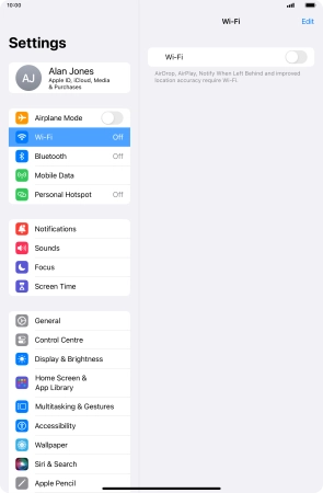 Press the indicator next to 