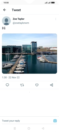 Press the text input field.