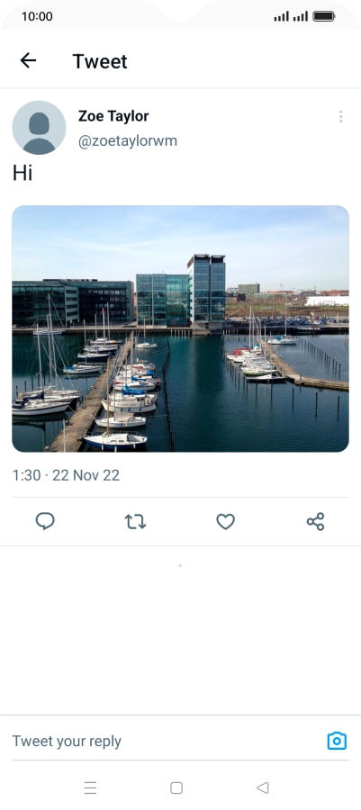 Press the text input field.