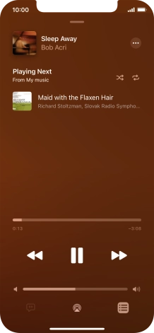 Press the shuffle icon to turn the function on or off. Press the shuffle icon to turn the function on or off.