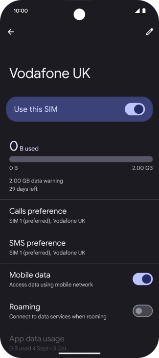 Press the indicator next to 