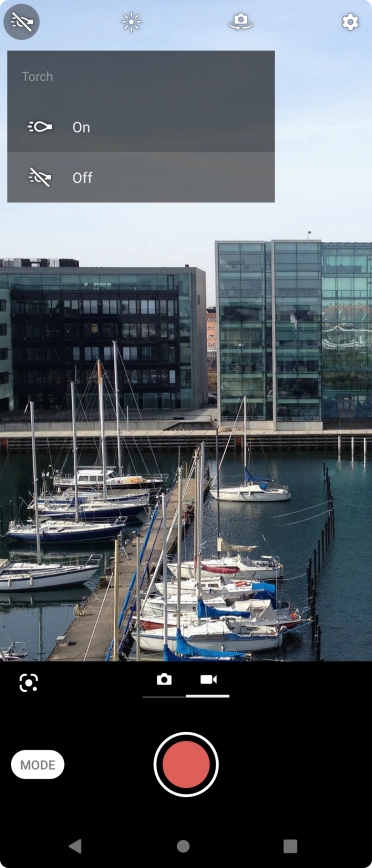 Press the required setting. Press the required setting.