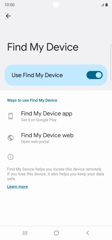 Press the Home key to return to the home screen.