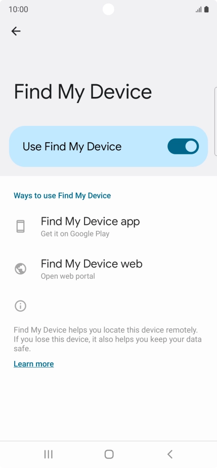 Press the Home key to return to the home screen.