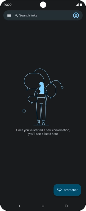 Press the profile icon. Press the profile icon.