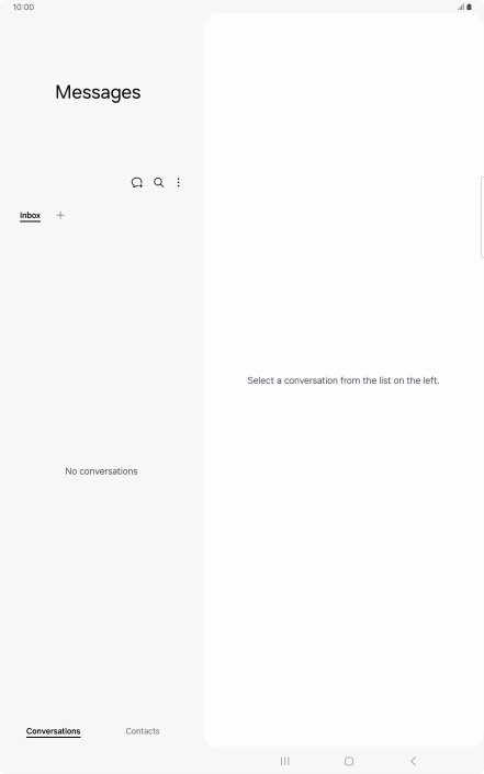 Press the menu icon.