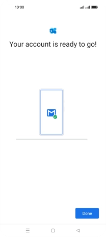 If this screen is displayed, your email account has been recognised and is being set up automatically. Follow the instructions on the screen to key in more information and finish setting up your phone.