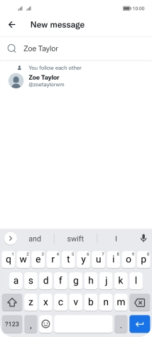 Key in the first letters of the recipient's name and press the required contact. Key in the first letters of the recipient's name and press the required contact.